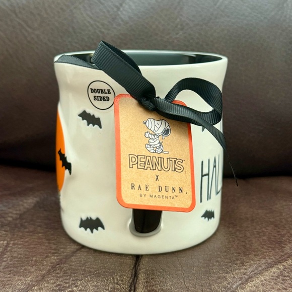 HAPPY HALLOWEEN Snoopy & Woodstock Mummy Mug - Rae Dunn Peanuts Collection - Picture 5 of 7